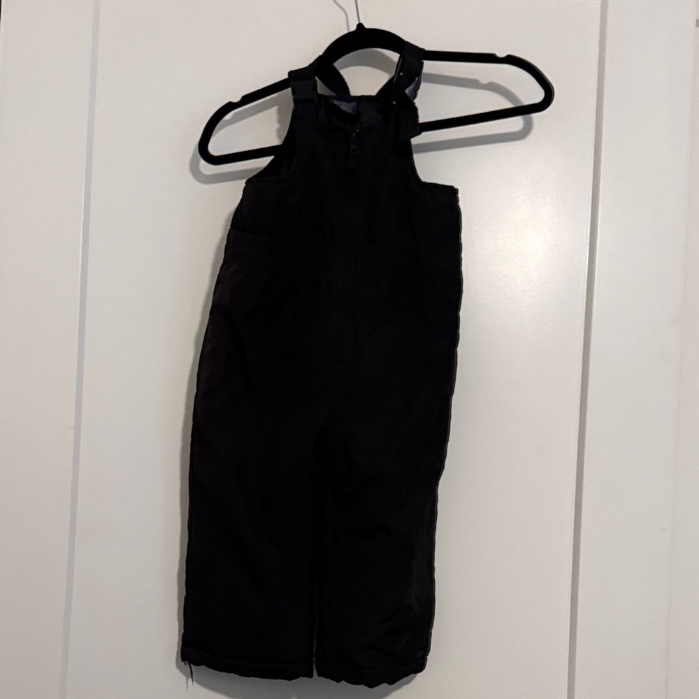 3T Kids Black Snow Bib Overalls